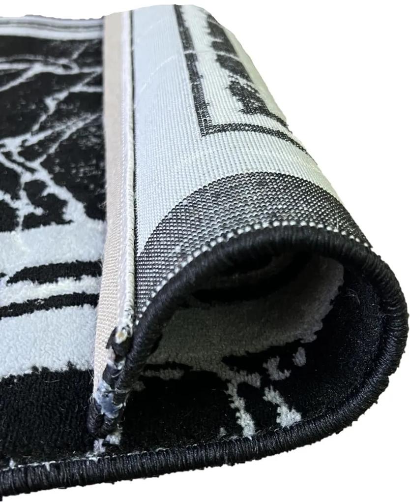 Marmo Carpet Σετ Μοντέρνα Χαλιά Κρεβατοκάμαρας 3 Τμχ Polycotton - Cement Ανθρακί