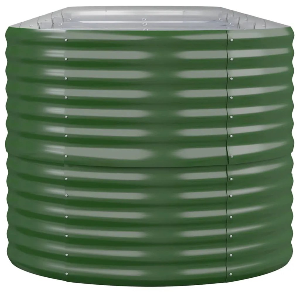 vidaXL Ζαρντινιέρα Πράσινη 440x80x68 εκ Γαλβανισμένος χάλυβας