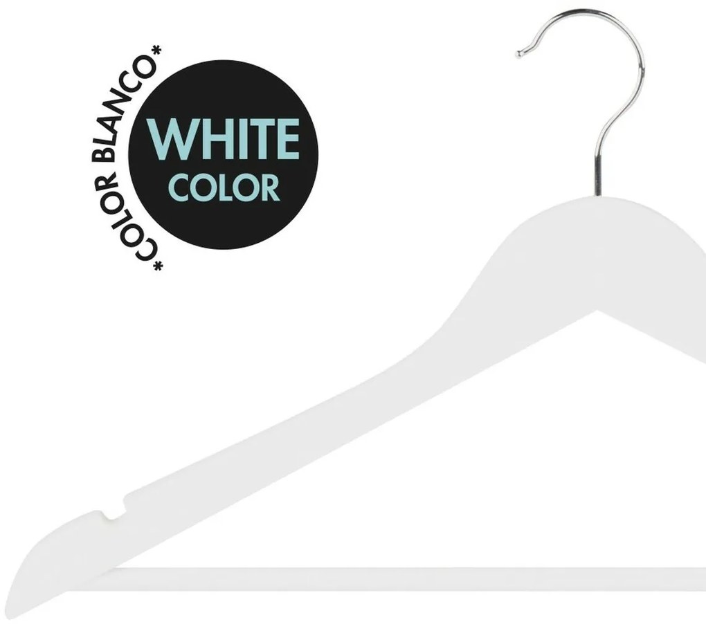 Σετ Kρεμαστρών Max Home Λευκό Ξύλο Χάλυβας 44,5 x 23 x 1 cm 20 Τεμάχια (4 Μονάδες)