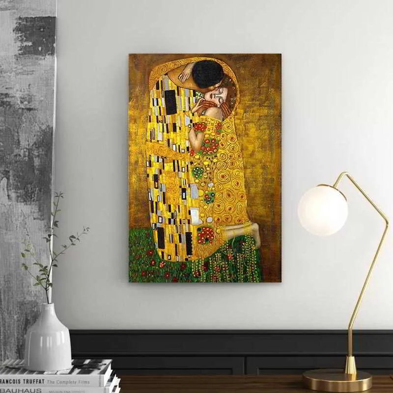 Πίνακας σε καμβά The Kiss" Megapap ψηφιακής εκτύπωσης 40x60x3εκ."