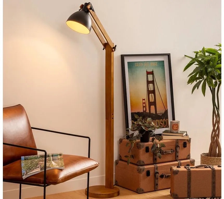 Επιδαπέδιο φωτιστικό Cuba Atmosphera με λαμπτήρα Ε27 και διαστάσεις 52x28x155cm - Black