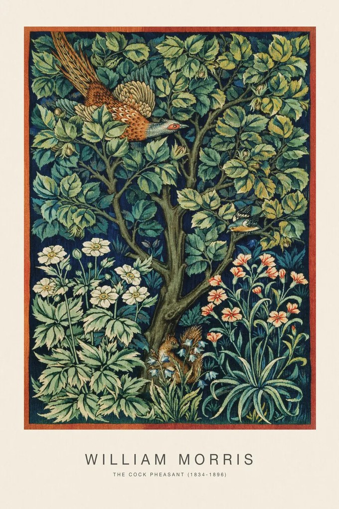 Εκτύπωση έργου τέχνης The Cock Pheasant (Special Edition Classic Vintage Pattern) - William Morris, (26.7 x 40 cm)