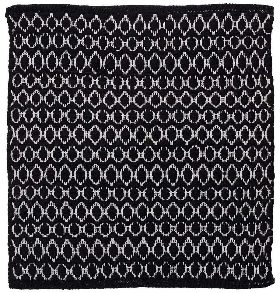 Boho 60x60 black πατάκι μπάνιου Sealskin