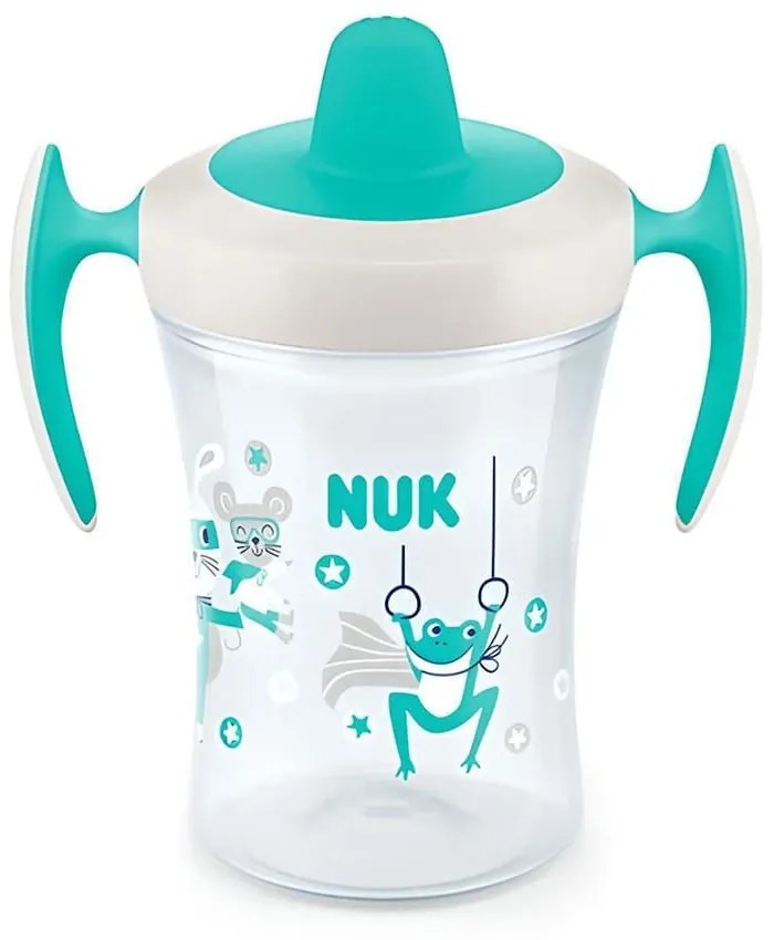 Ποτηράκι Παιδικό Evolution Trainer 10751140 Με Λαβές 230ml 6 Μηνών+ Green Nuk 230ml Πλαστικό