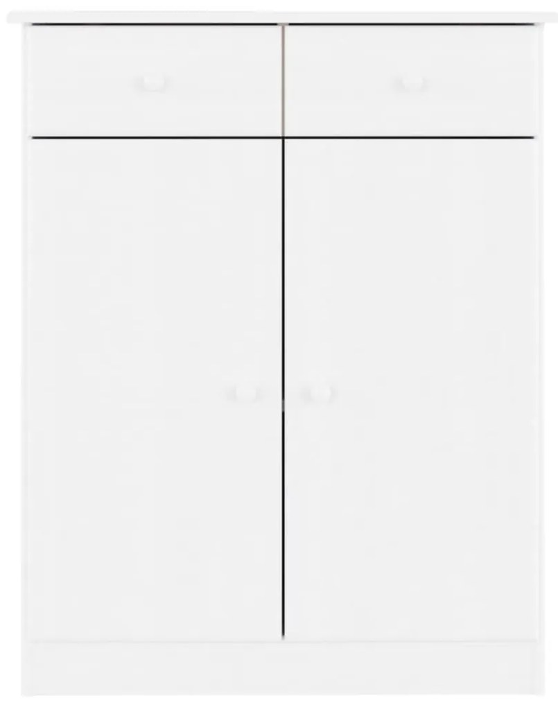 vidaXL Παπουτσοθήκη ALTA Λευκή 77 x 35 x 96 εκ. από Μασίφ Ξύλο Πεύκου