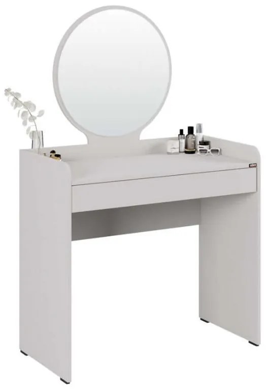 Τουαλέτα με καθρέπτη Curve Megapap χρώμα λευκό 90x47x142εκ.