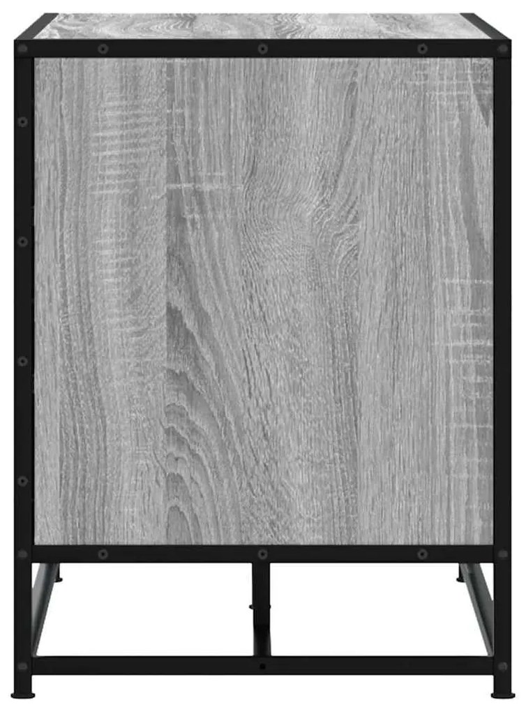 Πάγκος παπουτσιών vidaXL Γκρι Sonoma 80x40x53,5 cm