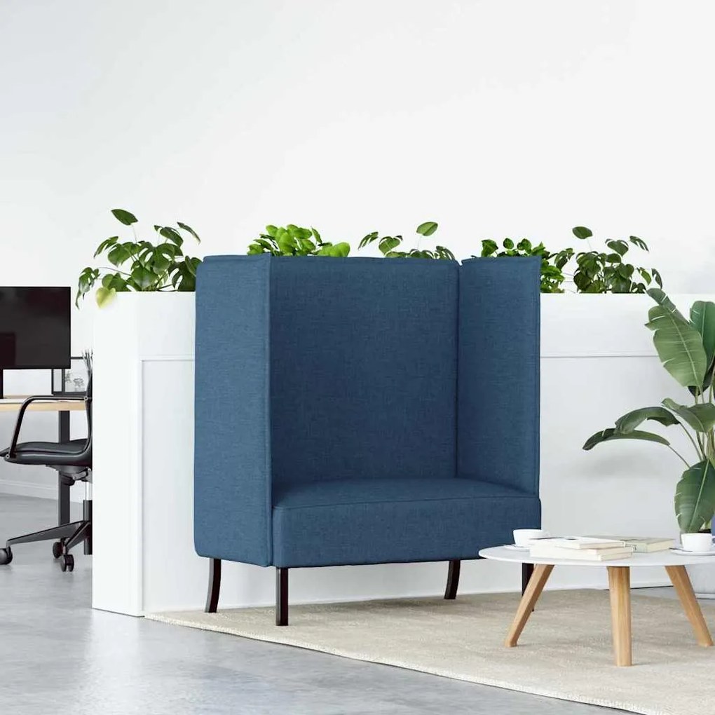 vidaXL Καναπές Υψηλής Πλάτης Μπλε 109 x 56 x 121 εκ. ύφασμα