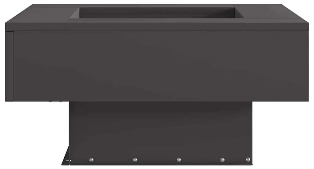 vidaXL Μαύρη Τετράγωνη Φωτιά 60x60x30 εκ. Χάλυβας