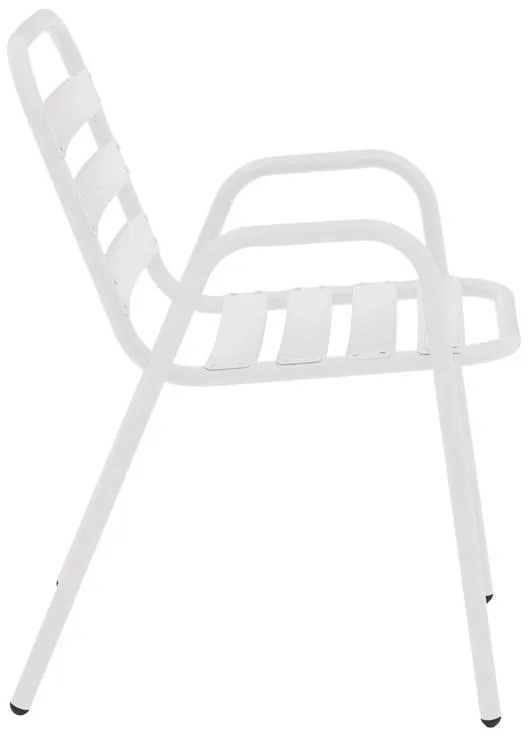 Σετ κήπου - Τραπεζαρία Vergo - Sussie 3 τεμ. μέταλλο λευκό Φ60x70 εκ. 60x60x70 εκ.