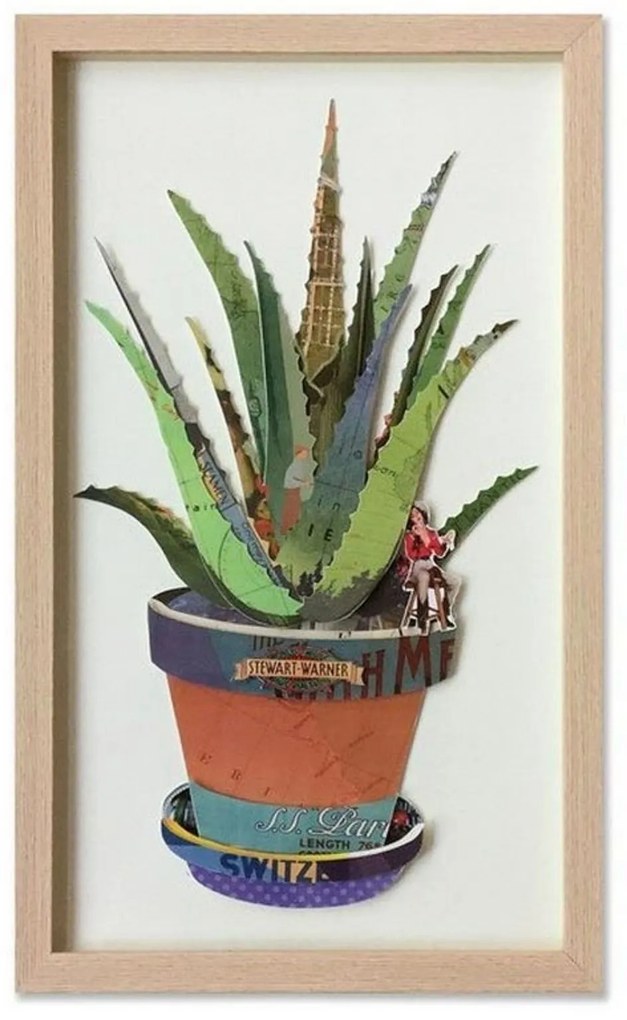 Supergreens Πίνακας Κολάζ Aloe 30x50 εκ.