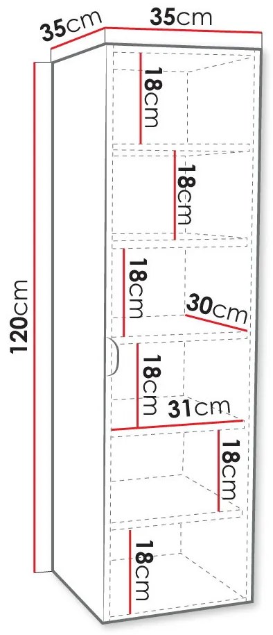 Κρεμαστή στήλη μπάνιου Aniabo plus-Leuko