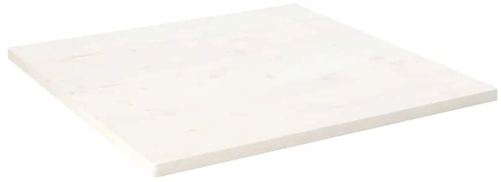 vidaXL Επιφάνεια Τραπεζιού Τετράγωνη Λευκή 90x90x2,5 εκ. Μασίφ Πεύκο