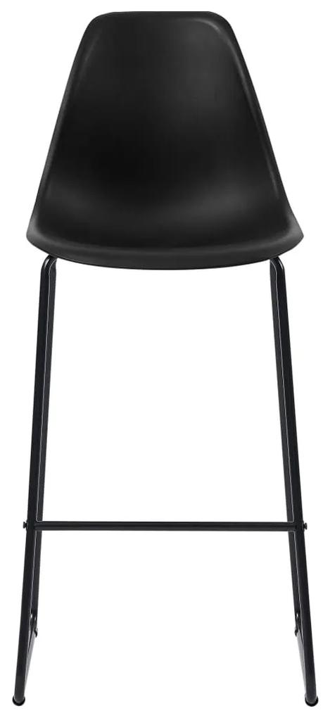 vidaXL Καρέκλες Μπαρ 2 τεμ. Μαύρες Πλαστικές