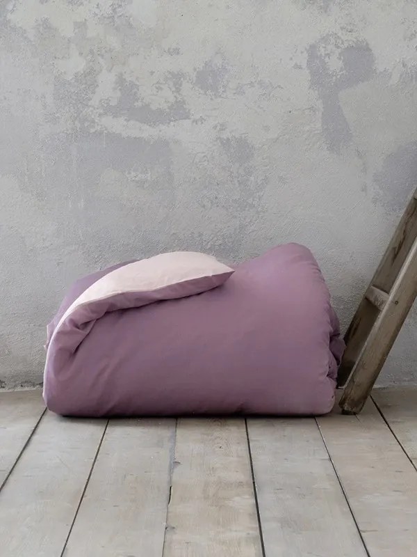 Παπλωματοθήκη Μονή Colors - Cassis / Dusty Rose 5206482011052