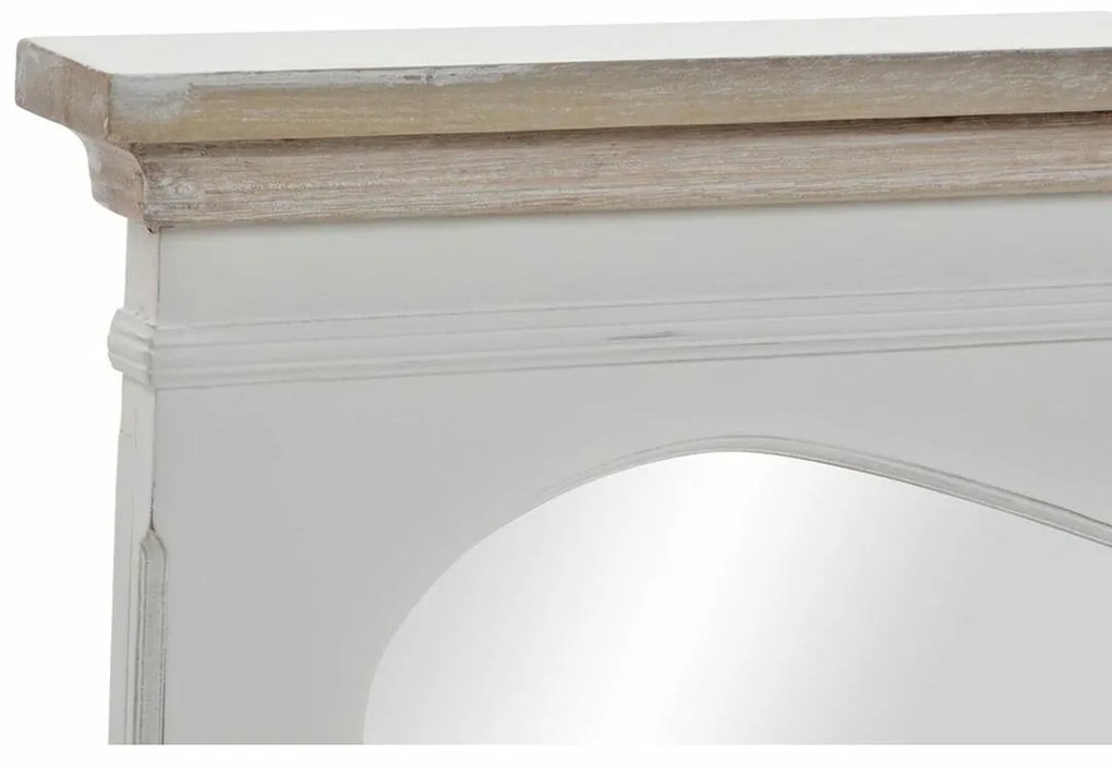 Τοίχο καθρέφτη DKD Home Decor Λευκό Φυσικό 105 x 64 x 4,5 cm