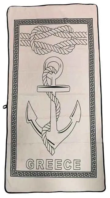 Πετσέτα θαλάσσης Greece Με Άγκυρα 140x70cm - Beach towel