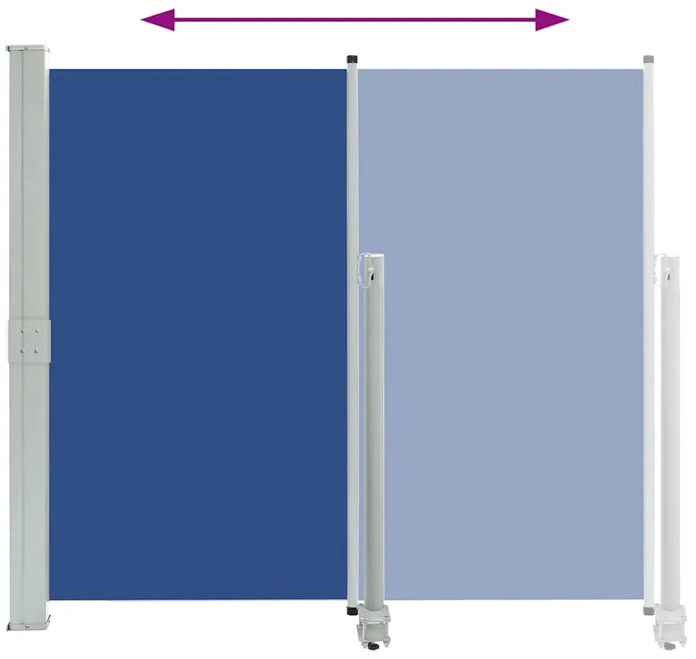 vidaXL Σκίαστρο Πλαϊνό Συρόμενο Βεράντας Μπλε 160 x 300 εκ.