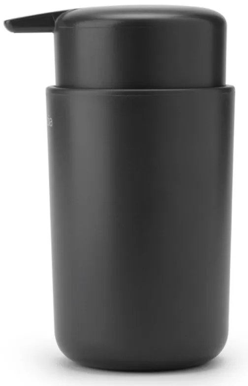 Διανομέας υγρού σαπουνιού Brabantia ReNew 1003133, 250ml, Αντιολισθητική βάση, Χωρίς σταγόνες, Σκούρο γκρι
