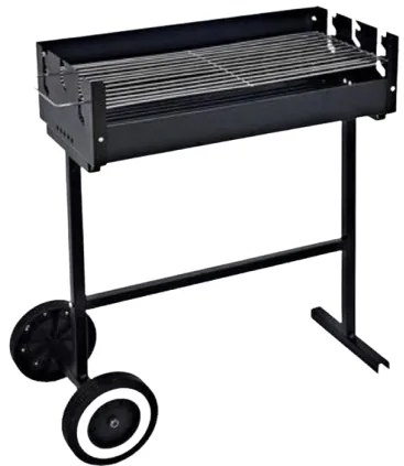 KMT Style Φορητή Ψησταριά Κάρβουνου για BBQ με Ροδάκια 59.5x24.5εκ. Μαύρη