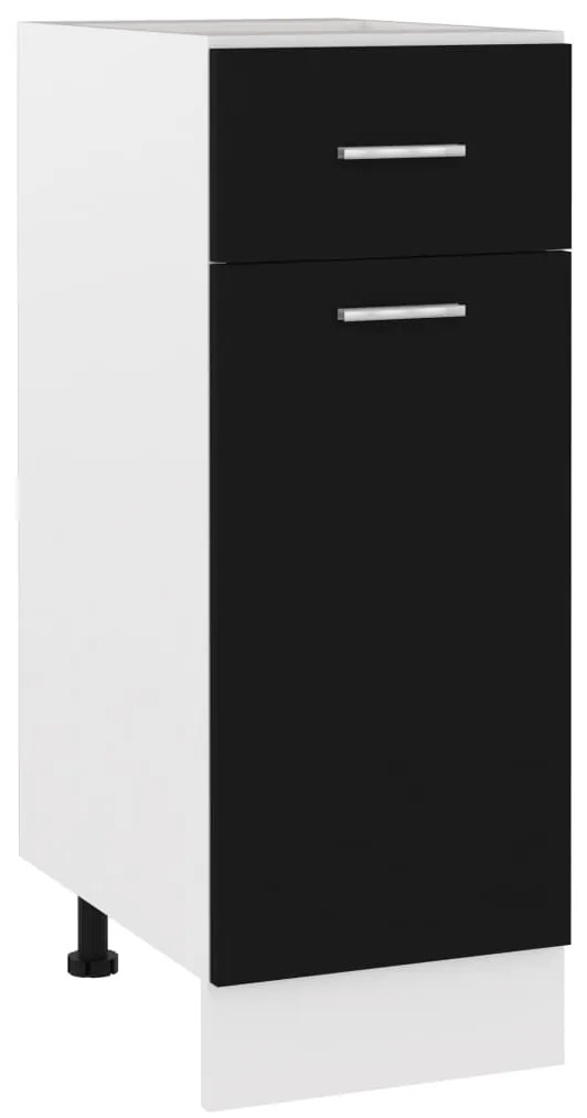 vidaXL Ντουλάπι με Συρτάρι Lyon Μαύρο 30x46x81,5 εκ. Επεξ. Ξύλο