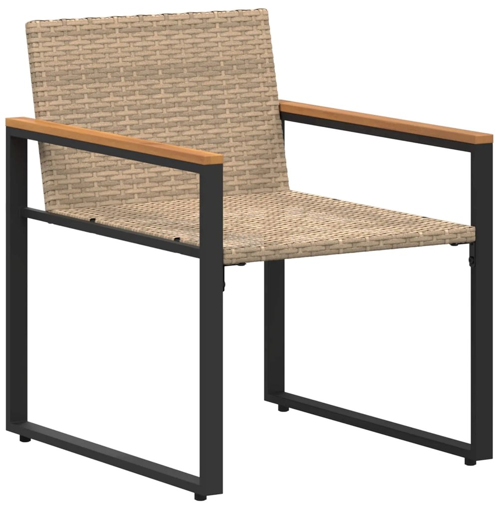 vidaXL Σύνολα επίπλων με μαξιλάρι 3 pcs Μπεζ και Κρέμ Ρατάν