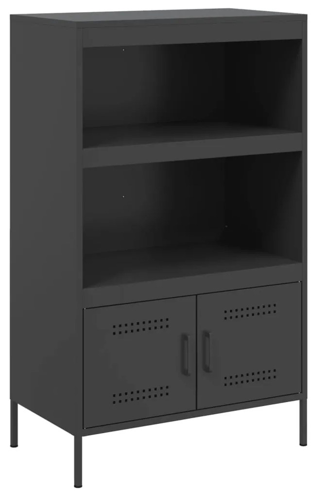 vidaXL Ραφιέρα Μαύρη 68x39x113 εκ. από Ατσάλι