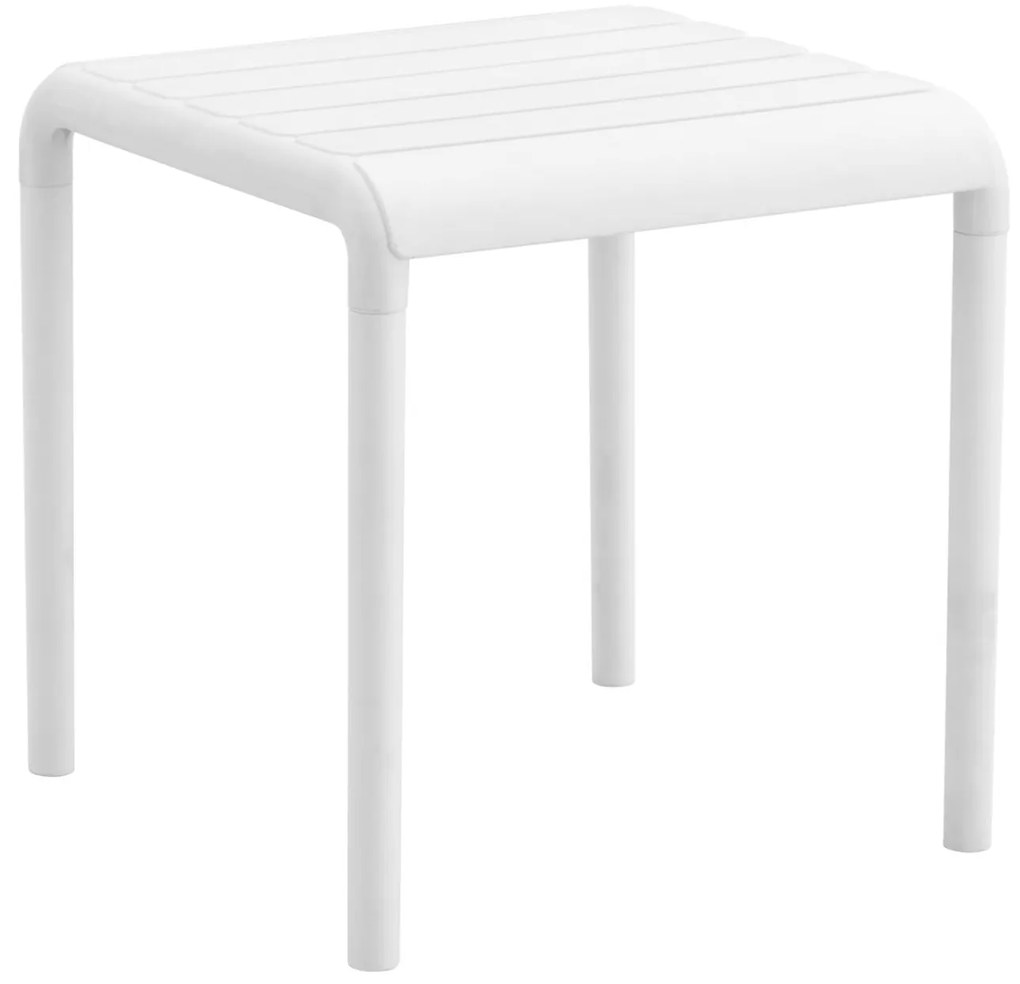 Τραπεζάκι KORVER C6335.01 Τετράγωνο Πολυπροπυλένιο Λευκό 45x45x48Υ εκ. 45x45x48 εκ.