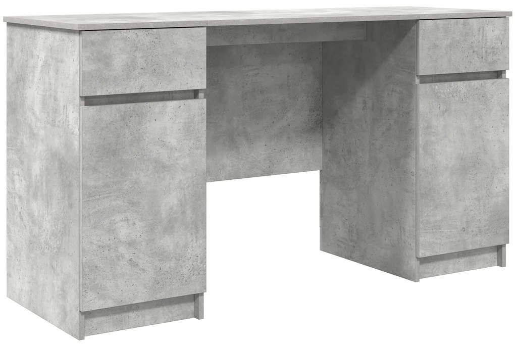 vidaXL Γραφείο Γκρι Σκυρόδεμα 140x49x76 εκ Επεξεργασμένο Ξύλο