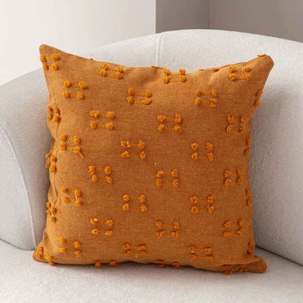 Μαξιλαροθήκη Διακοσμητική Tuffet 881PCR1668 Orange Aberto Design 43X43 Πολυέστερ