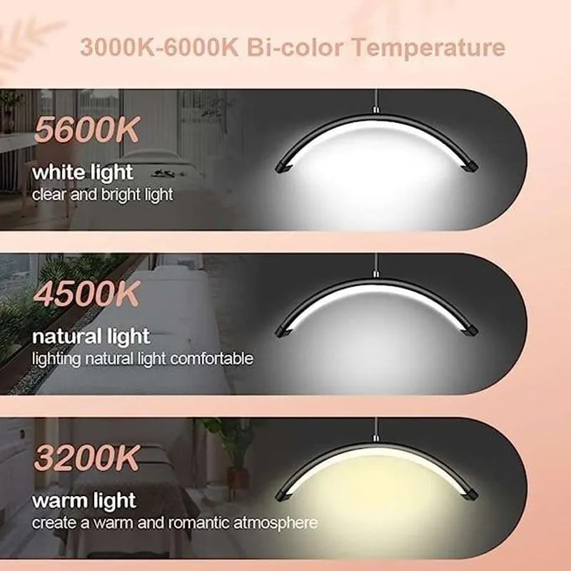 Επαγγελματική λάμπα Half Moon 3200K- 5600K HD-M6X 36W - LED Moon Light
