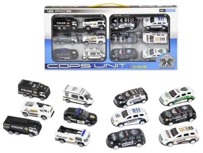Σετ Μεταλλικά Αυτοκινητάκια Αστυνομίας