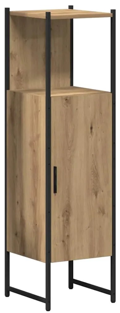 vidaXL Σετ Επίπλων Μπάνιου με ράφι 4 pcs Καφέ Επεξεργασμένο ξύλο