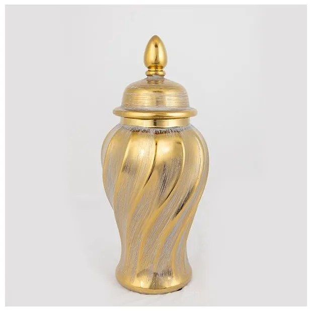 Βάζο Κεραμικό Χρυσό 16x16x36.5cm 752-20035 Estheti-752-20035-Χρυσό 752-20035