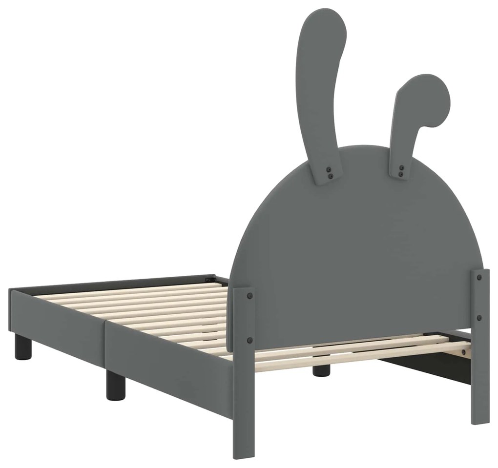 vidaXL Κρεβάτι Παιδικής Κρεβατοκάμαρας με Κεφαλάκι Ανοιχτό γκρι