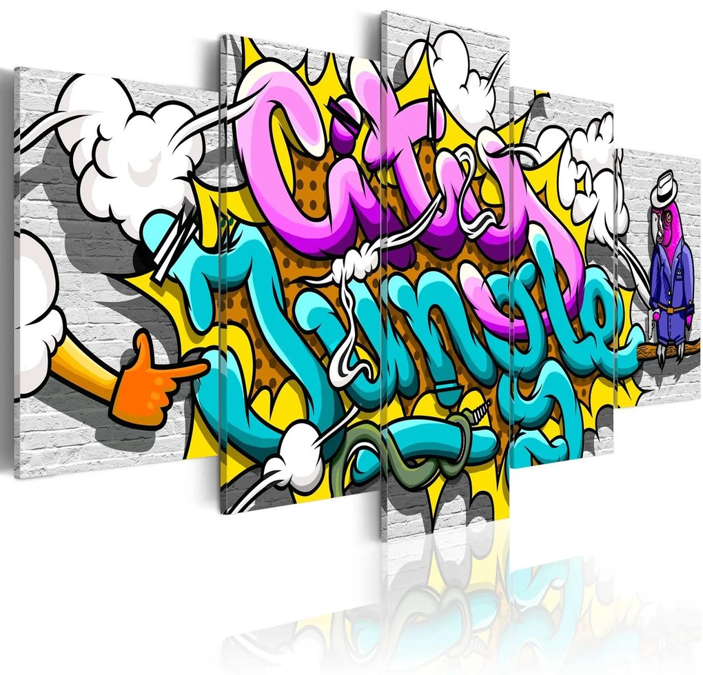 Πίνακας - Graffiti: city jungle 200x100