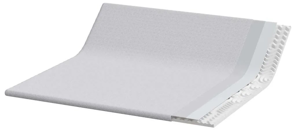 vidaXL Στρώμα επικάλυψης Λευκό 200 x 200 cm Υφασμα Jacquard