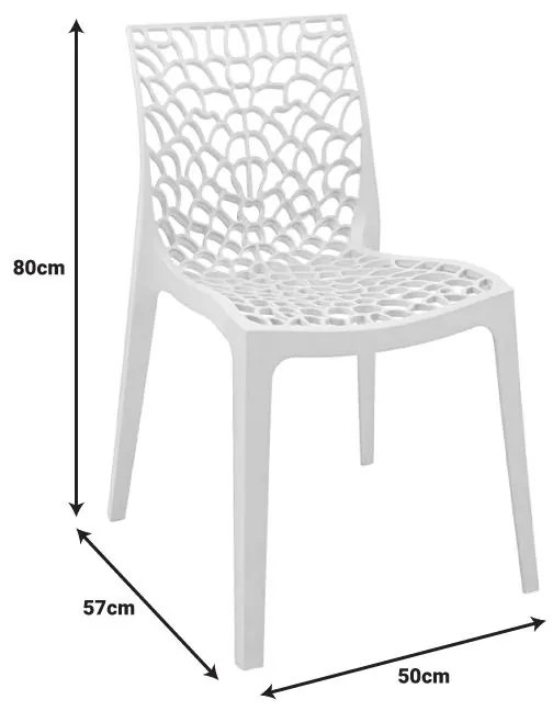 Καρέκλα Hush στοιβαζόμενη pp λευκό 50x57x81 εκ. 50x57x80 εκ.