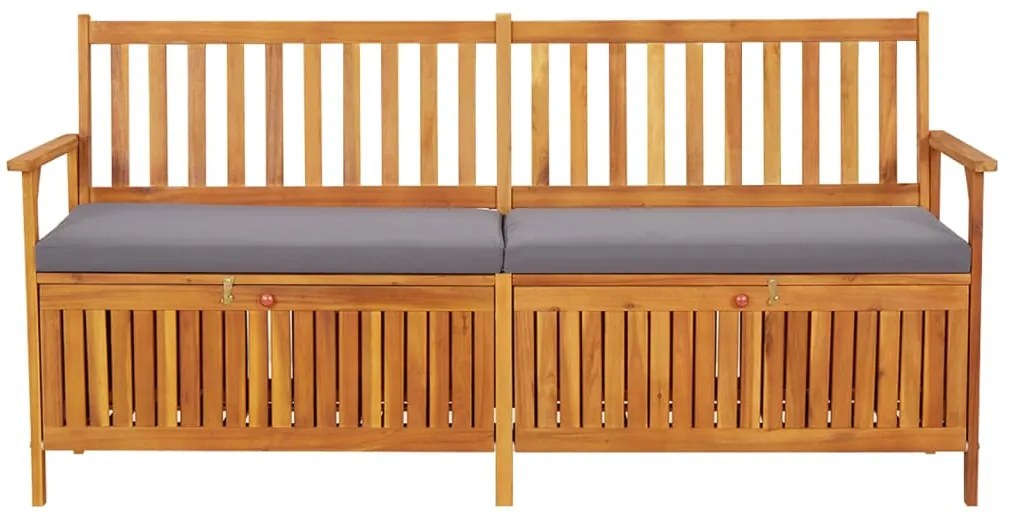 vidaXL Πάγκος Αποθήκευσης 170 εκ. από Μασίφ Ξύλο Ακακίας Με Μαξιλάρι