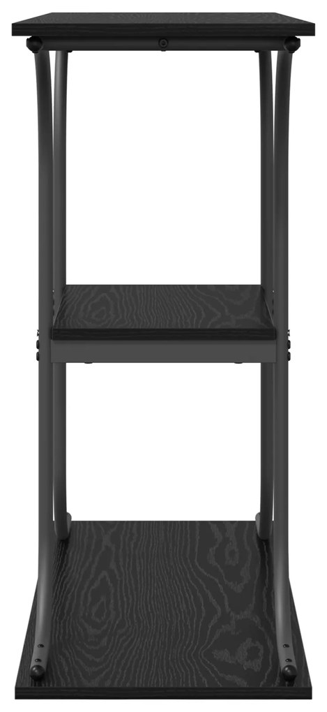 vidaXL Τραπέζι κονσόλας με ράφι Μαύρη δρυς 101 x 35 x 80.5 εκ