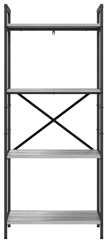 vidaXL Ράφι Βιβλίων Γκρίζο Σονομα 56 x 34 x 133,5 εκ