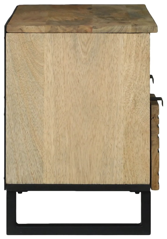 vidaXL TV Cabinet 100x33.5x46 cm Μασίφ Ξύλο Μάνγκο