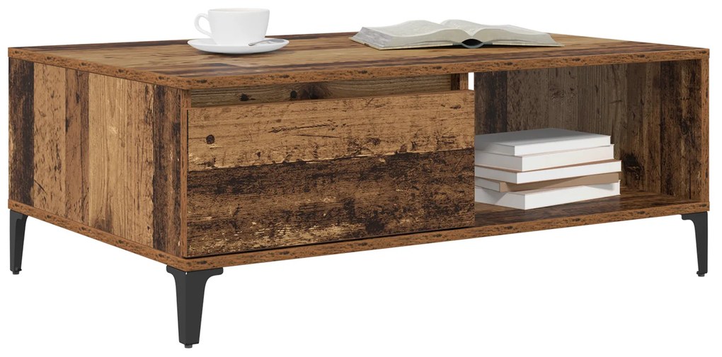 vidaXL Τραπεζάκι σαλονιού Παλαιό ξύλο 90 x 60 x 35 cm