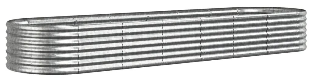 vidaXL Ζαρντινιέρα Ασημί 296x80x36 εκ. Γαλβανισμένος χάλυβας