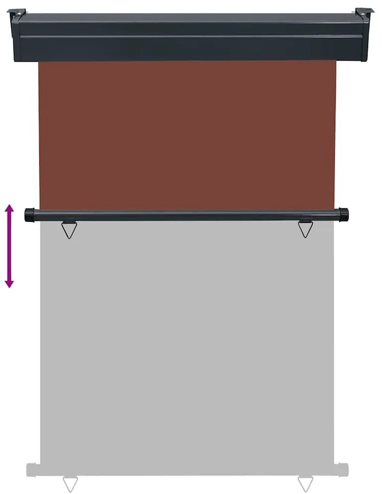 vidaXL Σκίαστρο Βεράντας Πλαϊνό Καφέ 125 x 250 εκ.