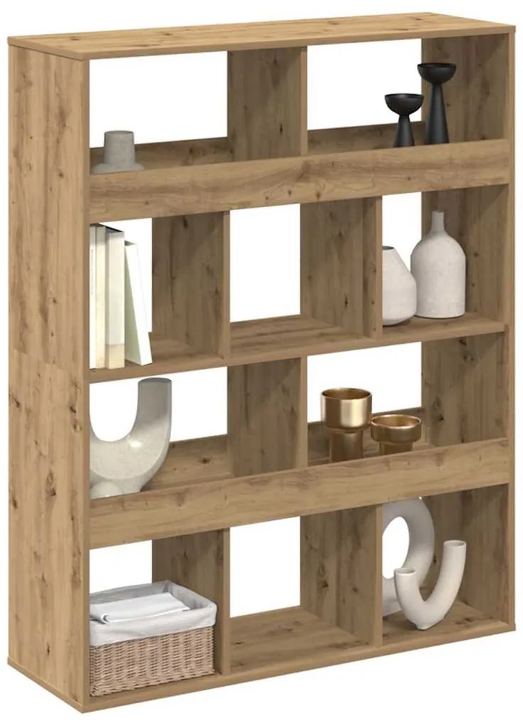 vidaXL Βιβλιοθήκη Αρτισιανή Δρυς 100x33x125,5εκ από Επεξεργασμένο Ξύλο