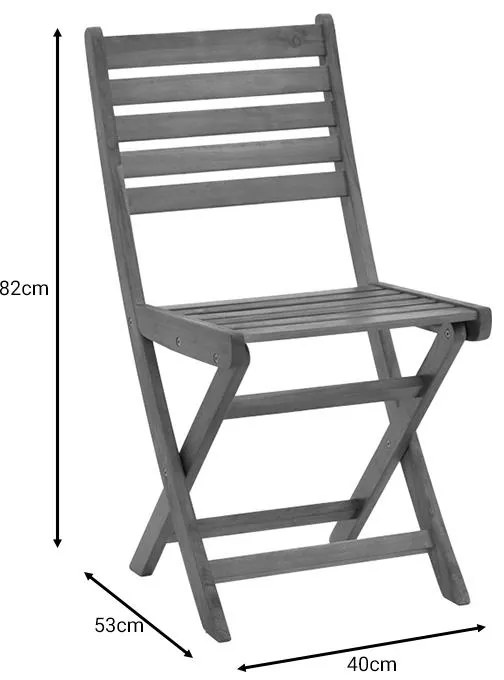 Τραπεζαρία Fatel-Carpuva σετ 3τεμ πτυσσόμενο φυσικό μασίφ ξύλο ακακίας Φ70x74εκ 70x70x74 εκ.