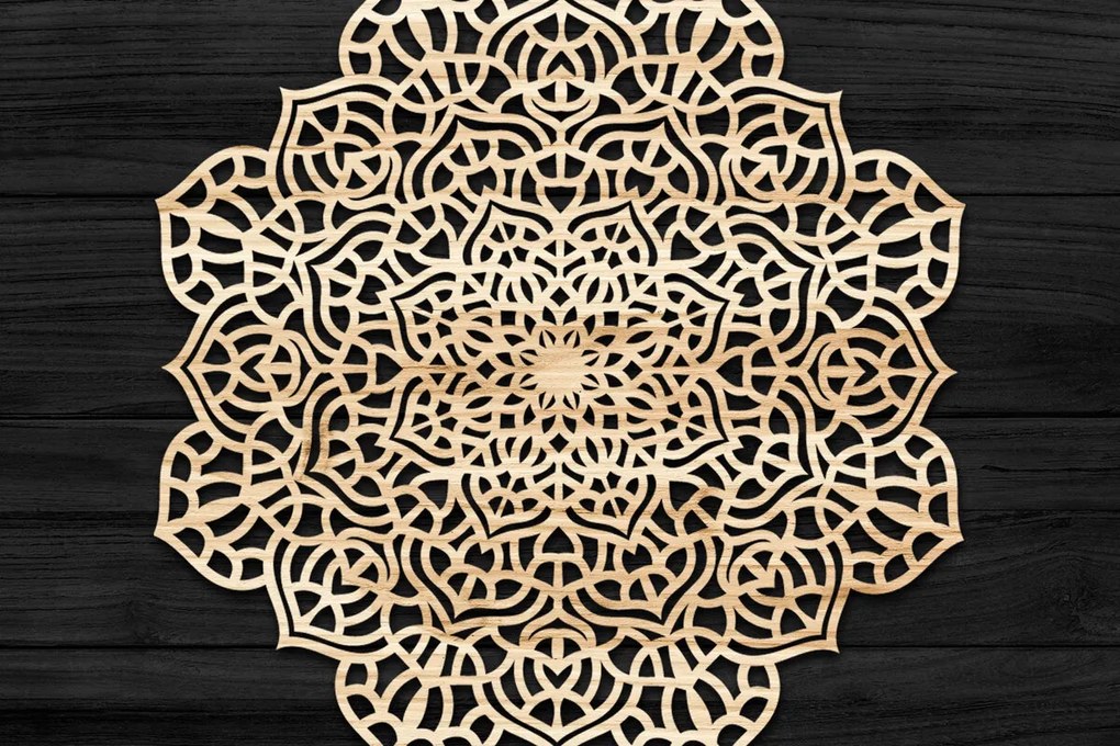 Intra απο ξύλο plywood 3mm-4mm πάχος 3D Mandala για Cricut Δίασταση 30x30 cm INTRAFABR-74285725