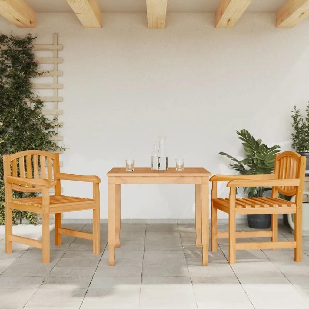 Καρέκλες Κήπου 2 τεμ. 58 x 59 x 88 εκ. από Μασίφ Ξύλο Teak - Καφέ