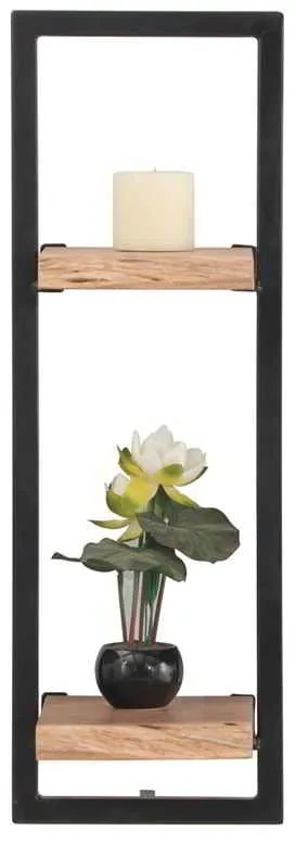 LIZARD Frame Ράφι 25x25x75cm Ακακία Φυσικό/Μετ.Μαύρο